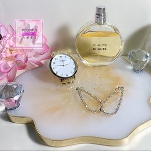 ⭐️HANDCRAFTED GOLD & WHITE JEWELRY TRAY⭐️